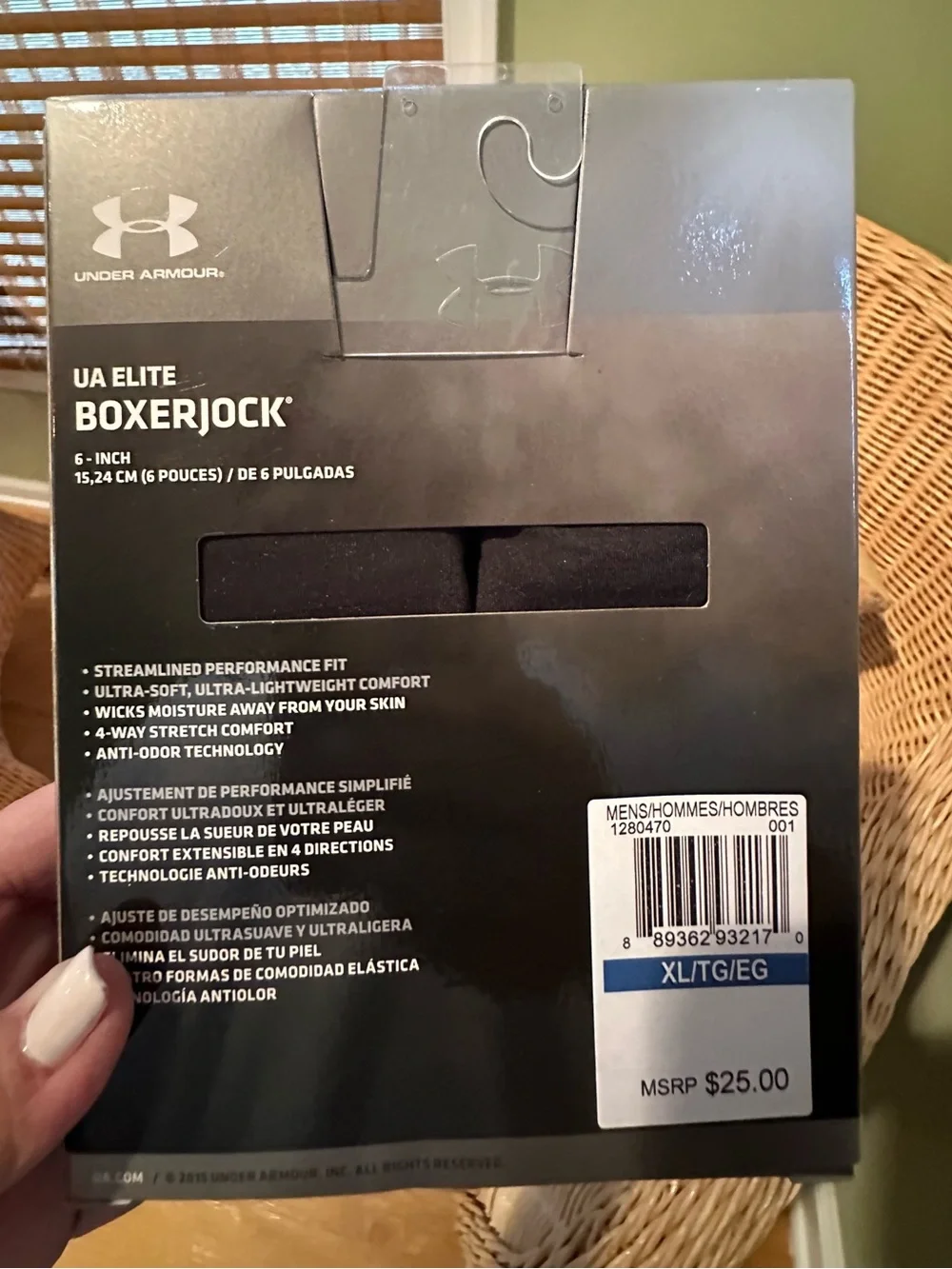 NWT Under Armour UA Elite White Boxerjock - Men's Performance Boxer Briefs